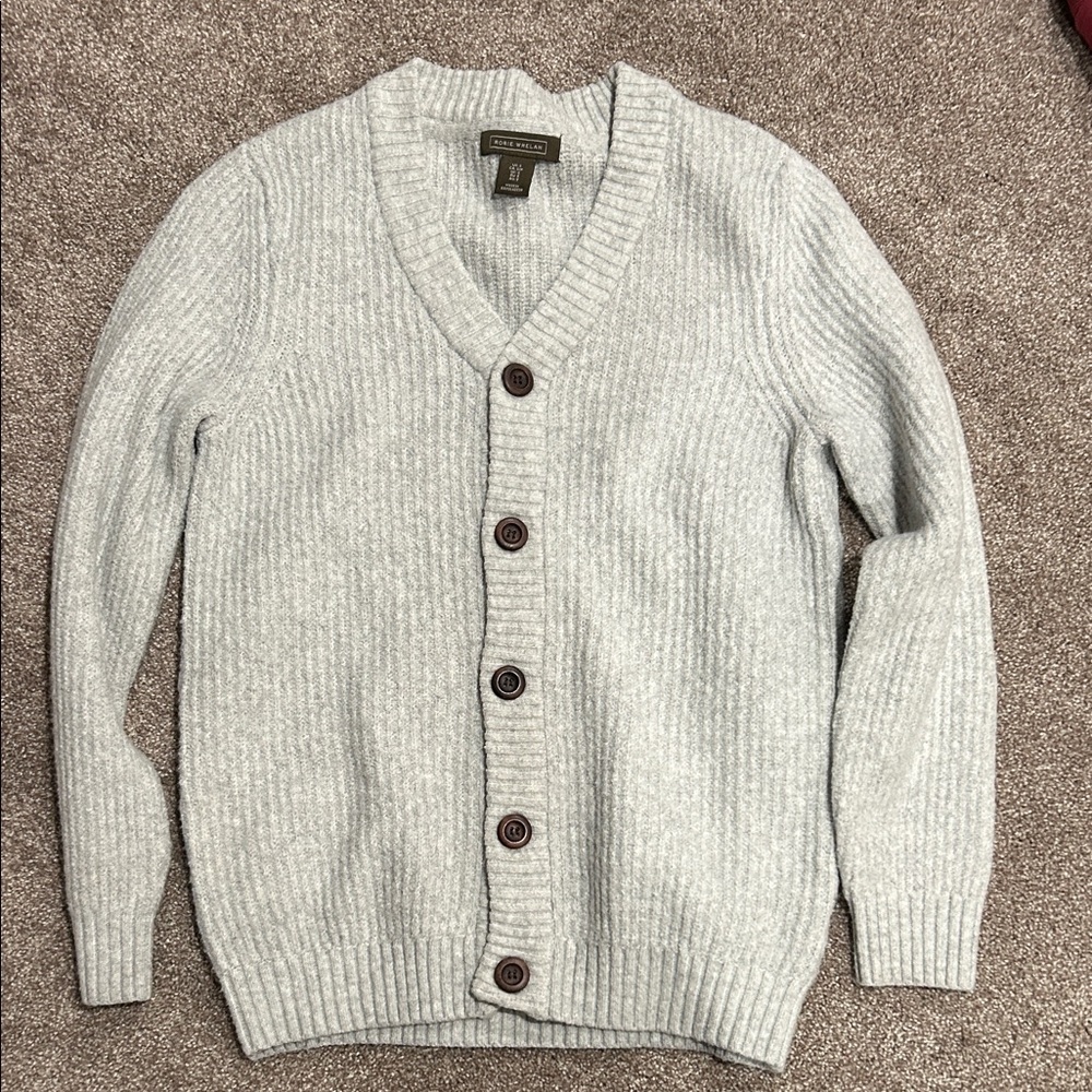 Cozy Gray Cardigan Sweater